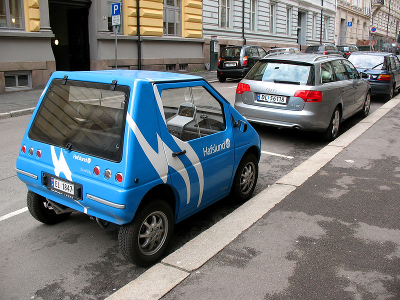 Buddy electric car in Oslo, Norway.